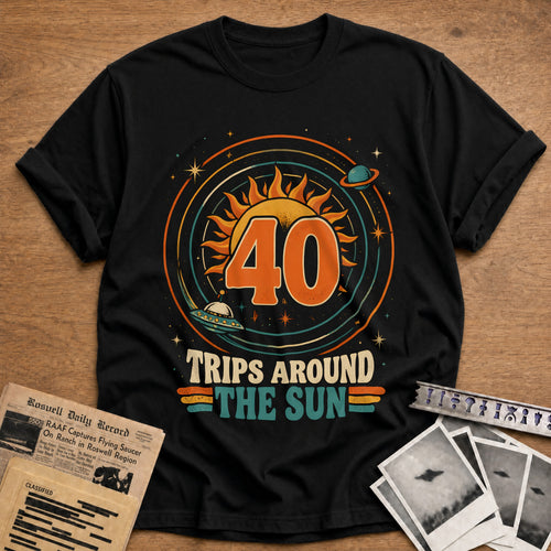 40 Around The Sun T-Shirt - Black
