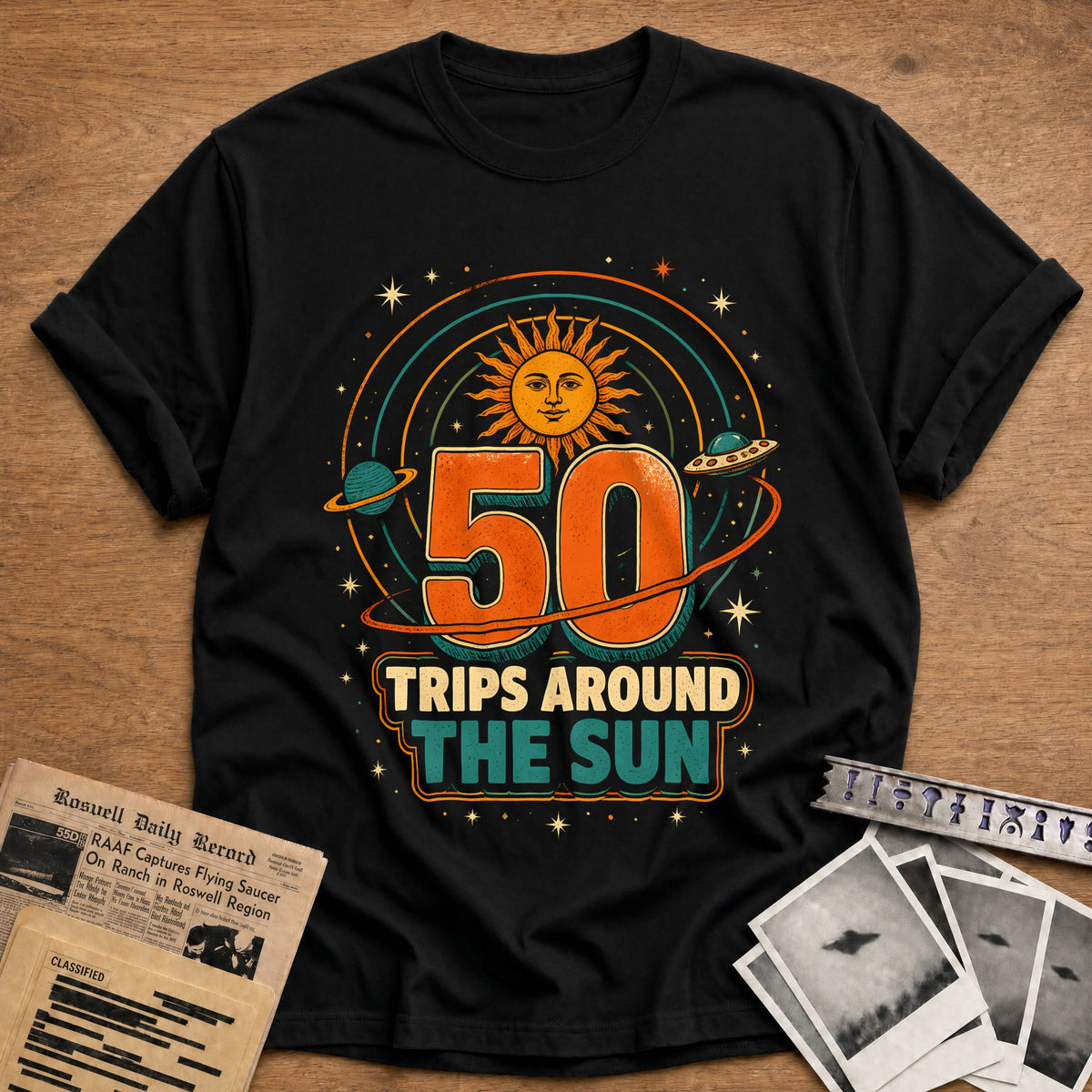 50 Around The Sun T-Shirt - Black