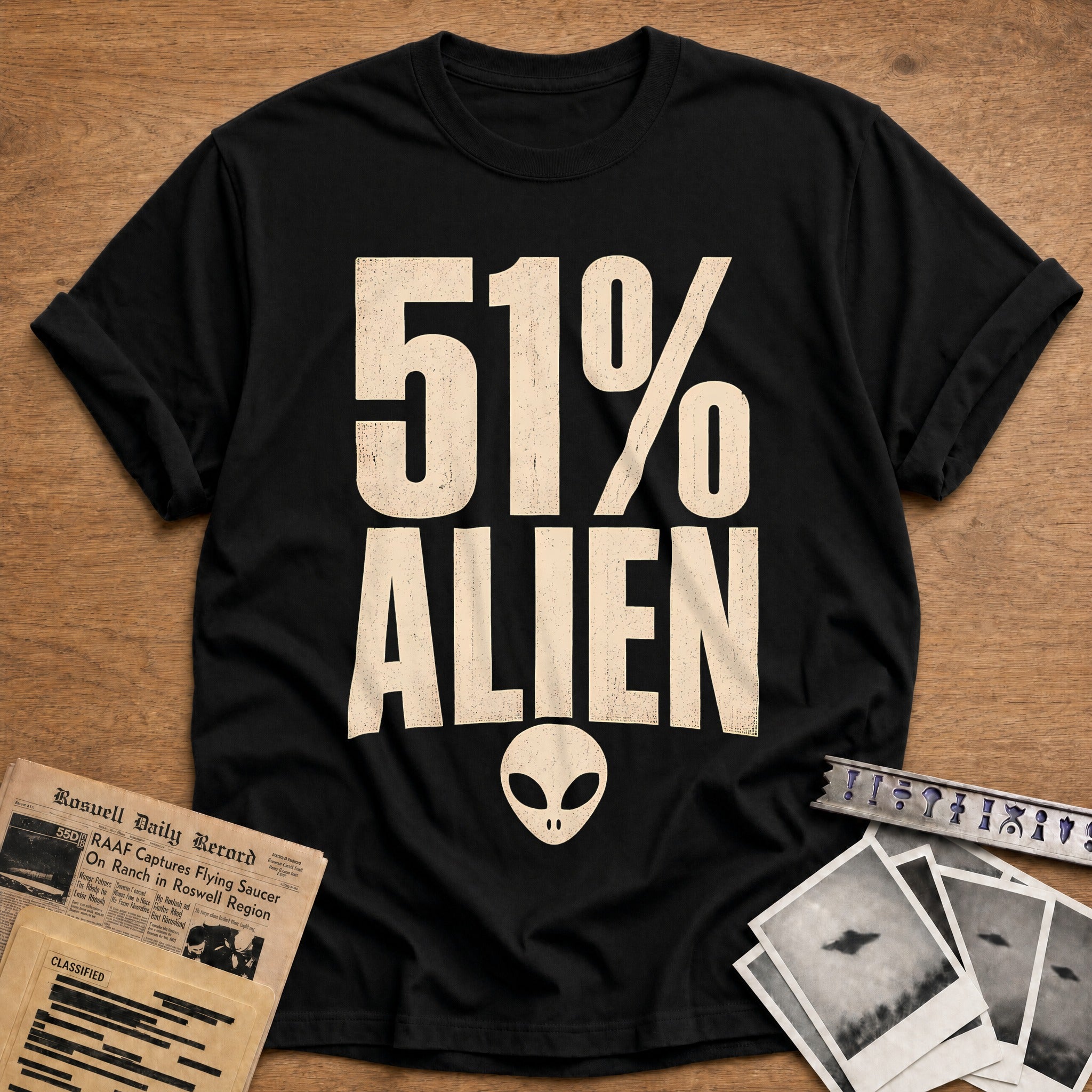 51 Percent Alien 13 T-Shirt - Black