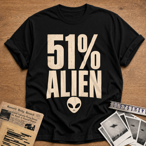 51 Percent Alien 13 T-Shirt - Black