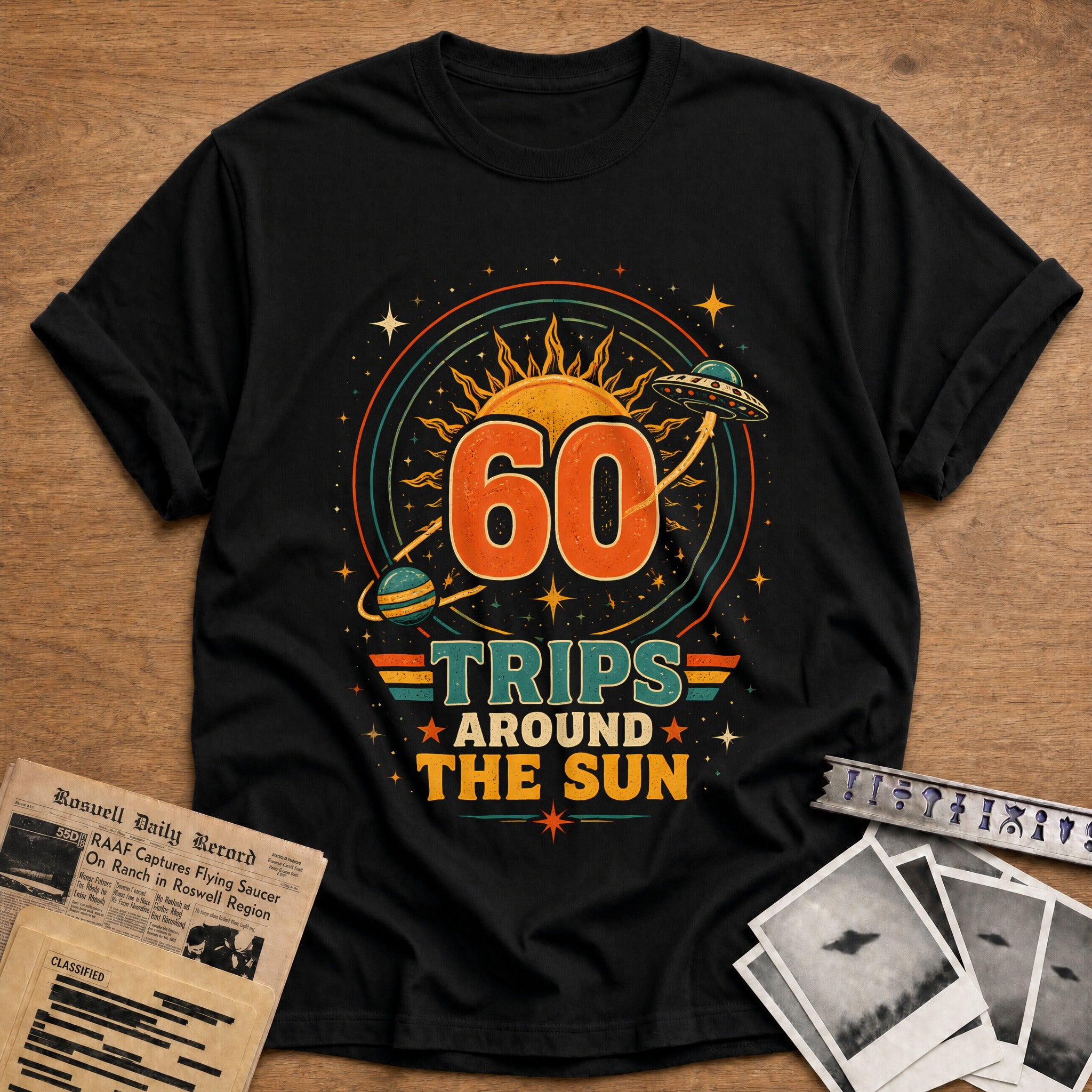 60 Around The Sun T-Shirt - Black