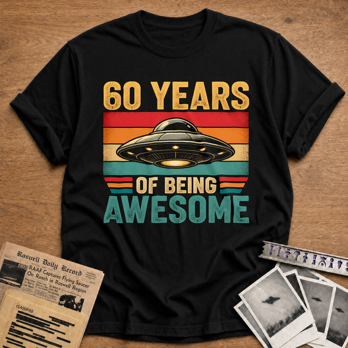 60 Being Awesome T-Shirt - Black