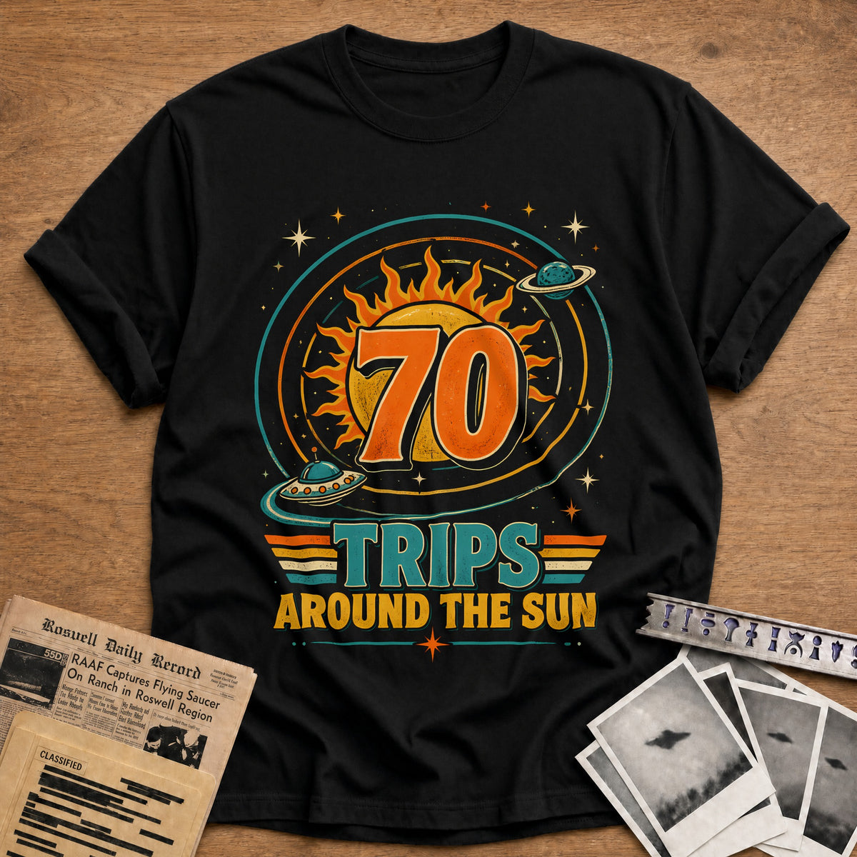 70 Around The Sun T-Shirt - Black