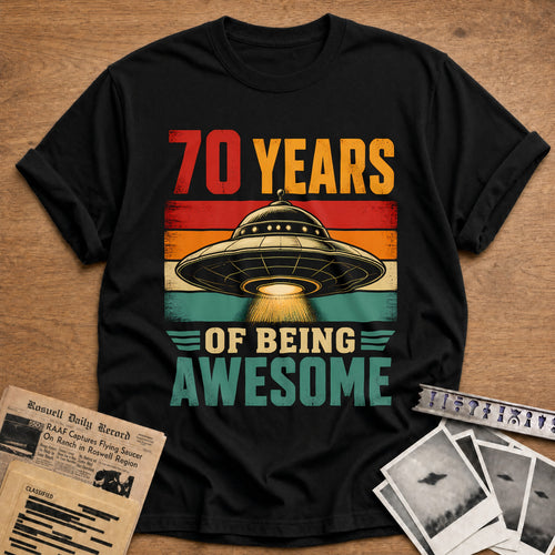 70 Being Awesome T-Shirt - Black