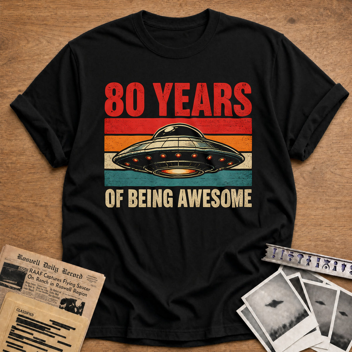 80 Being Awesome T-Shirt - Black
