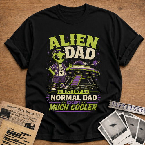 Alien Dad Cooler 40 T-Shirt - Black