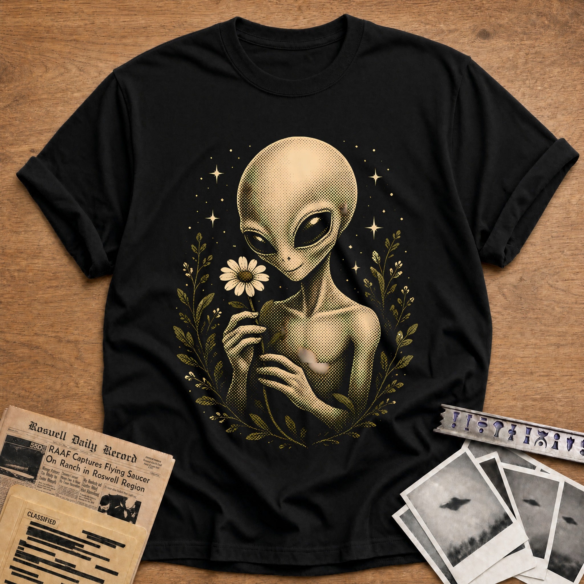 Alien Flower 61 T-Shirt - Black