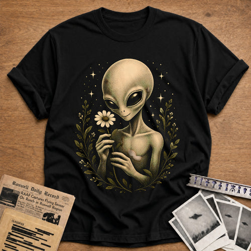 Alien Flower 61 T-Shirt - Black
