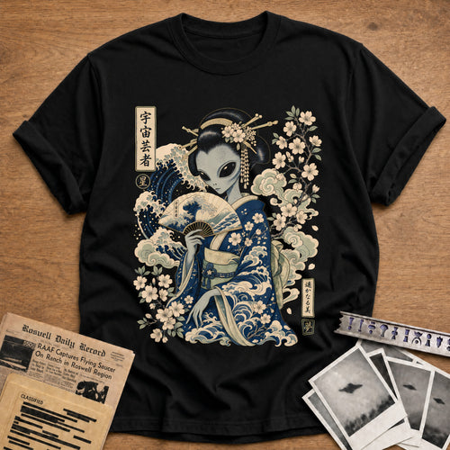 Alien Geisha 49 T-Shirt - Black