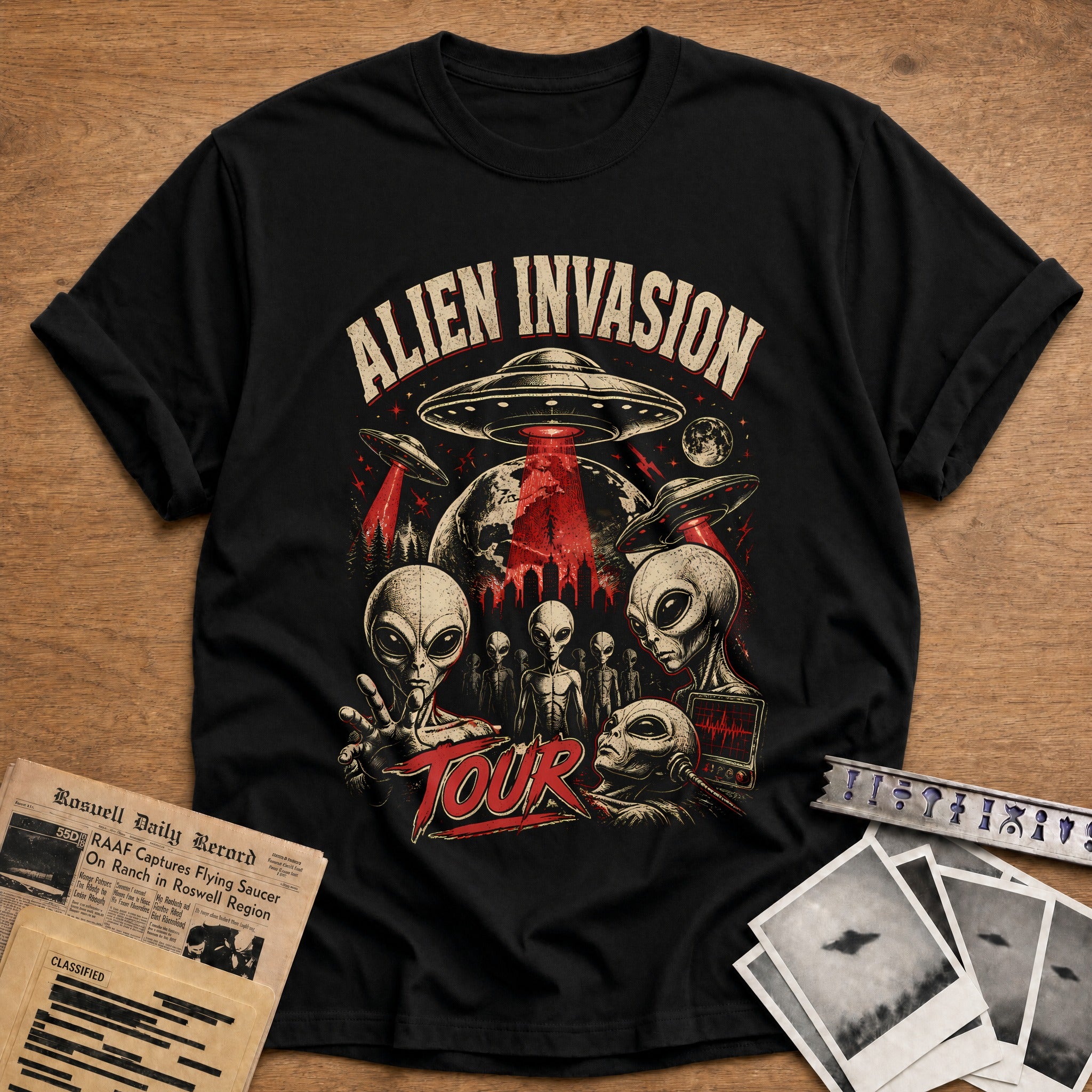 Alien Invasion Tour T-Shirt - Black