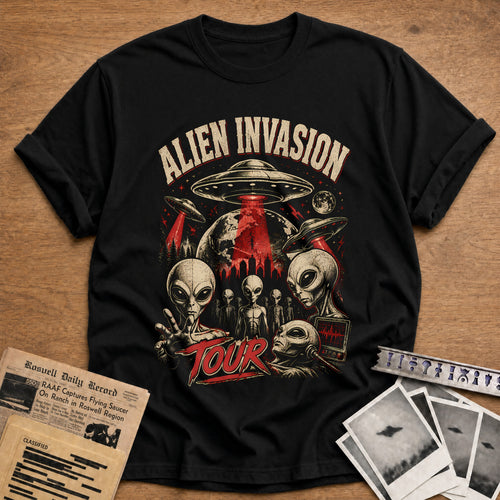 Alien Invasion Tour T-Shirt - Black