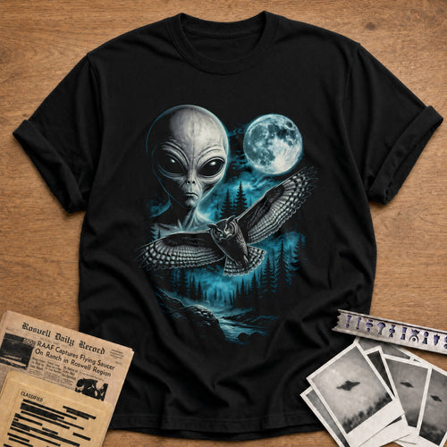 Alien Owl Full Moon 82 - Black