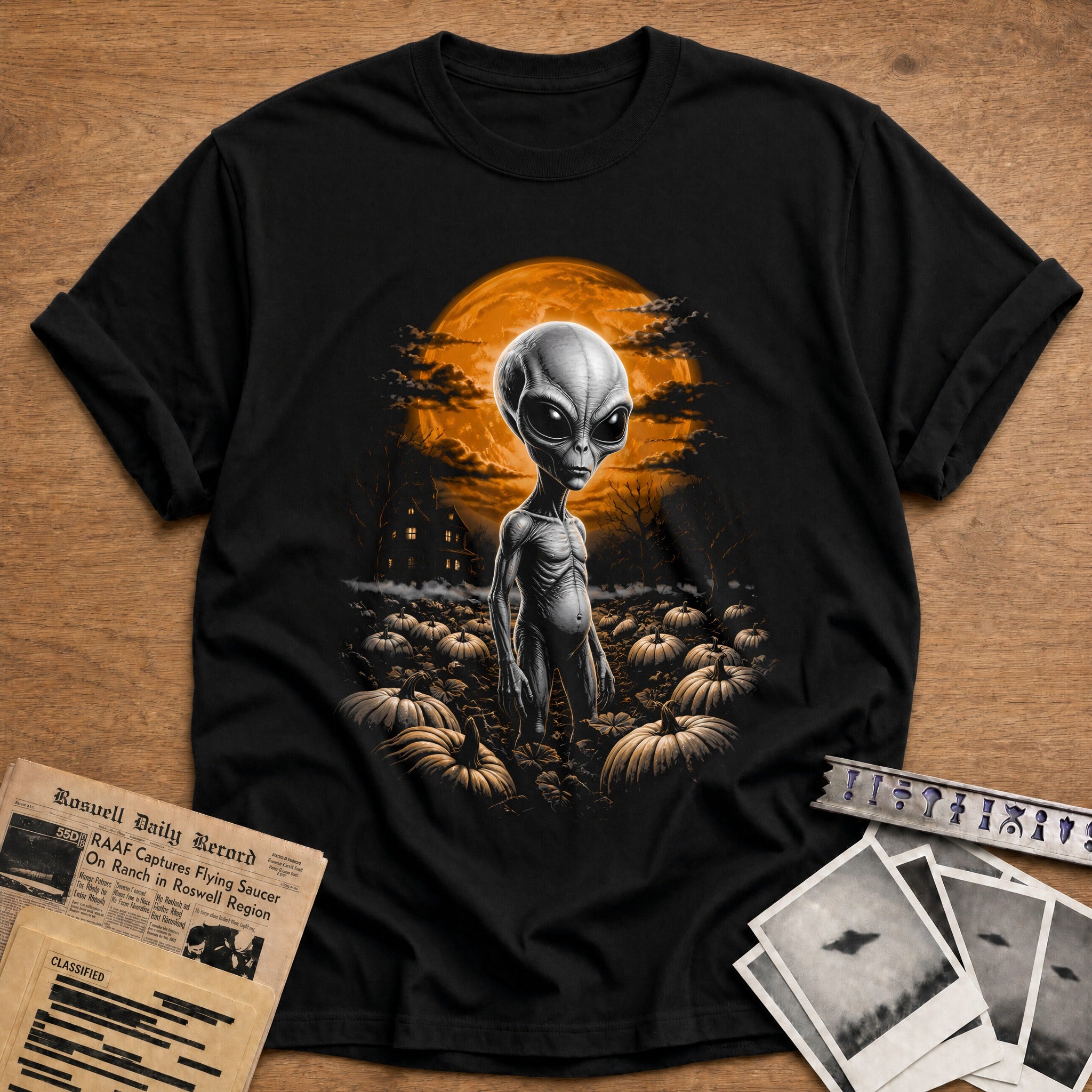 Alien Pumpkin Patch 44 - Black