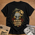Aliens Dont Knock Tattoo 48 T-Shirt - Black