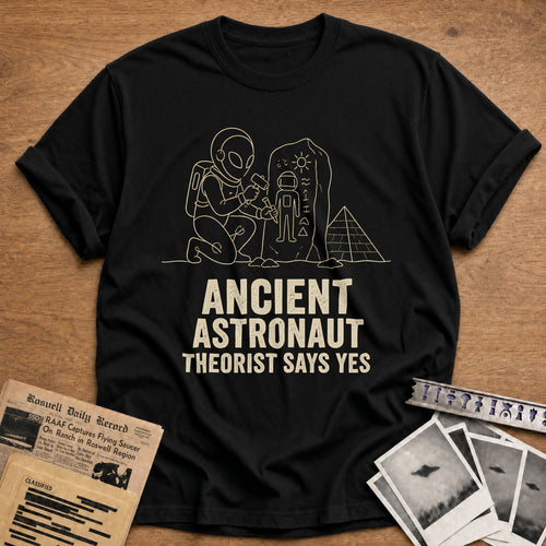Ancient Astronaut Theorist 71 T-Shirt - Black