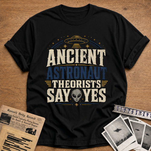 Ancient Astronaut Theorists Say Yes 89 T-Shirt - Black