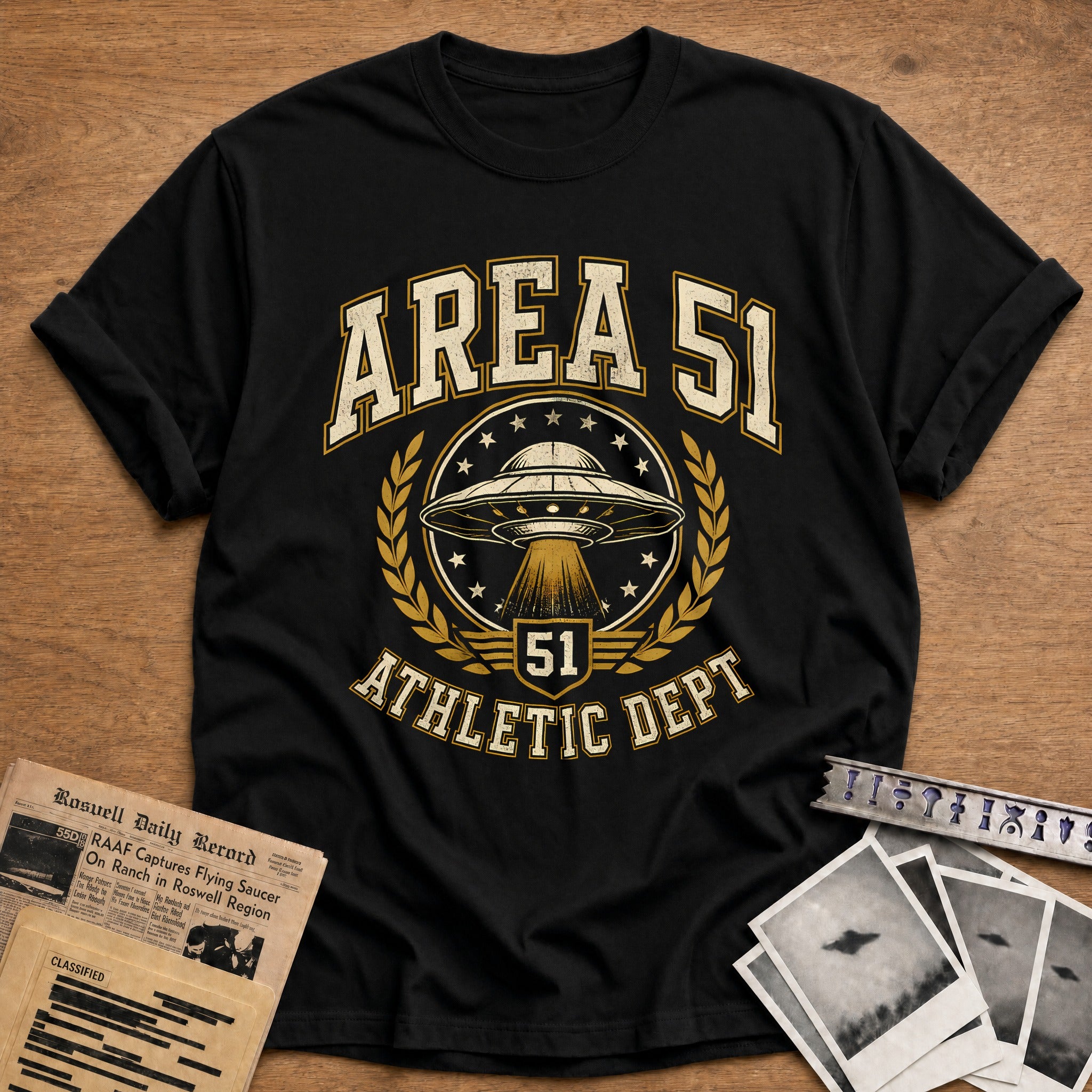 Area 51 Athletic Varsity 56 T-Shirt - Black