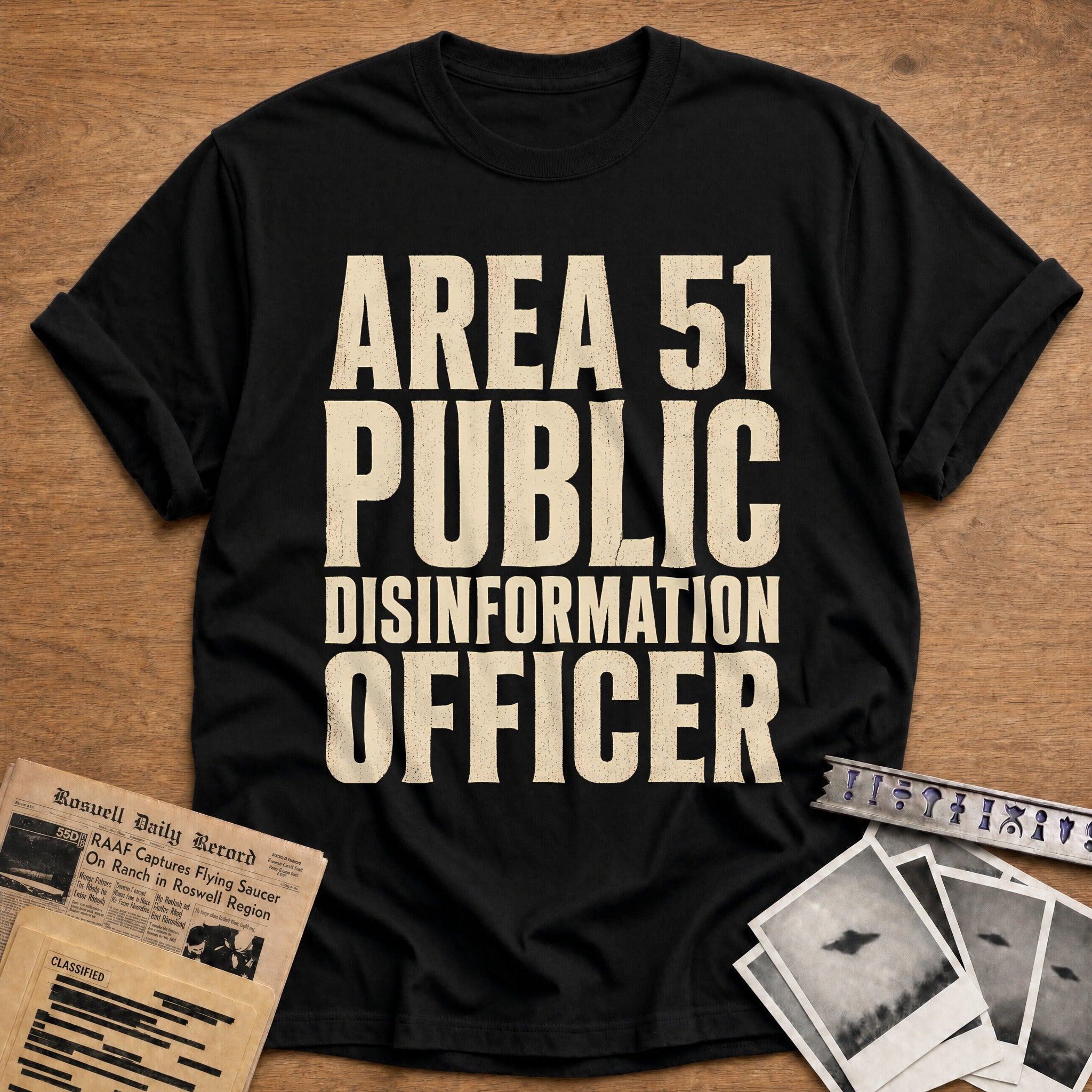 Area 51 Disinformation Officer 37 T-Shirt - Black