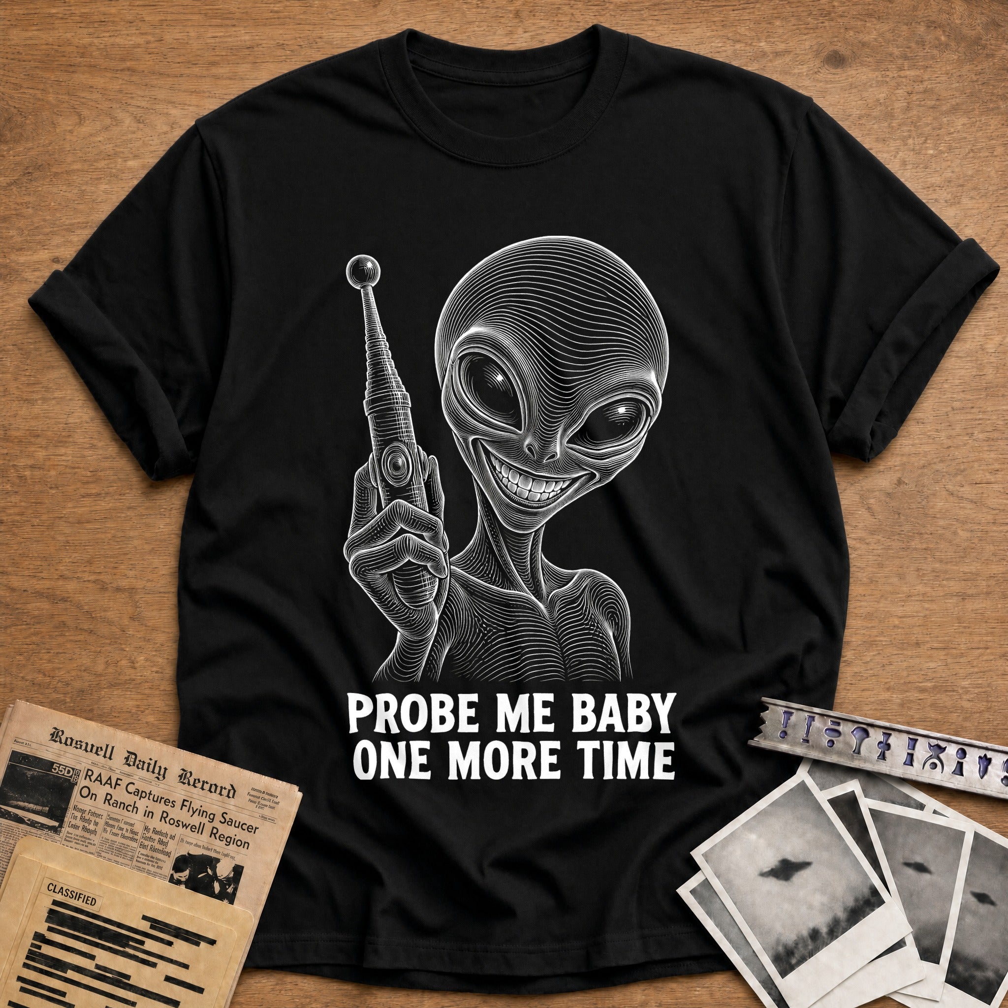 Armed and Curious T-Shirt - Black