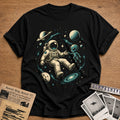 Astronaut Alien Cosmic 57 T-Shirt - Black