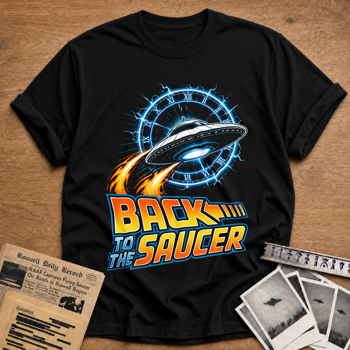 Back To The Saucer 44 T-Shirt - Black