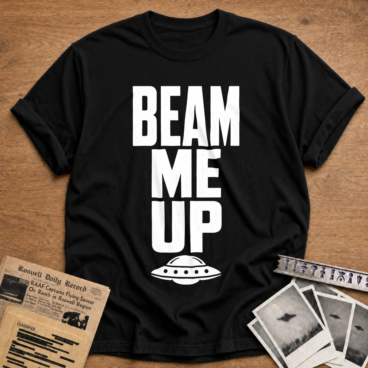 Beam Me Up 42 T-Shirt - Black