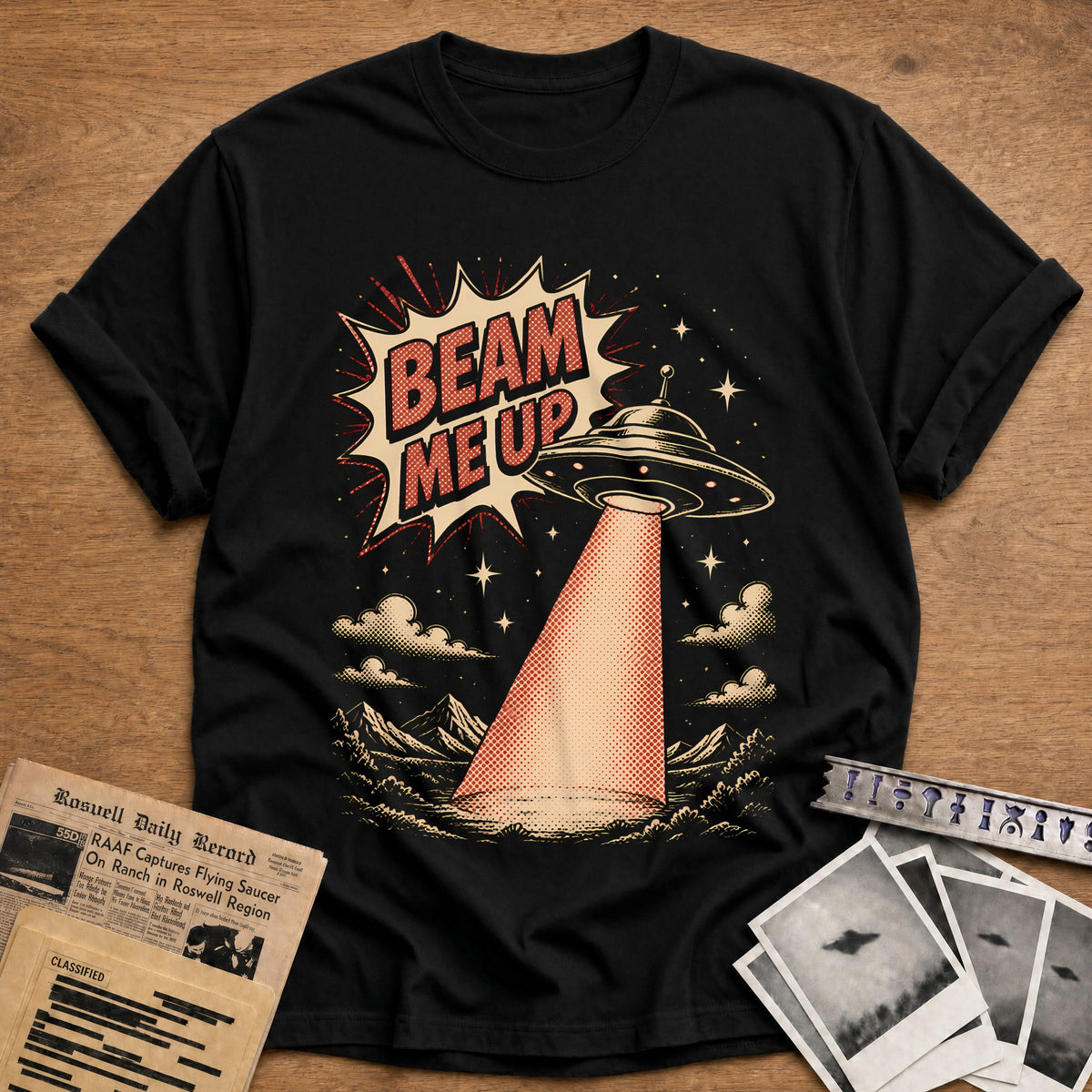 Beam Me Up Comic 79 T-Shirt - Black