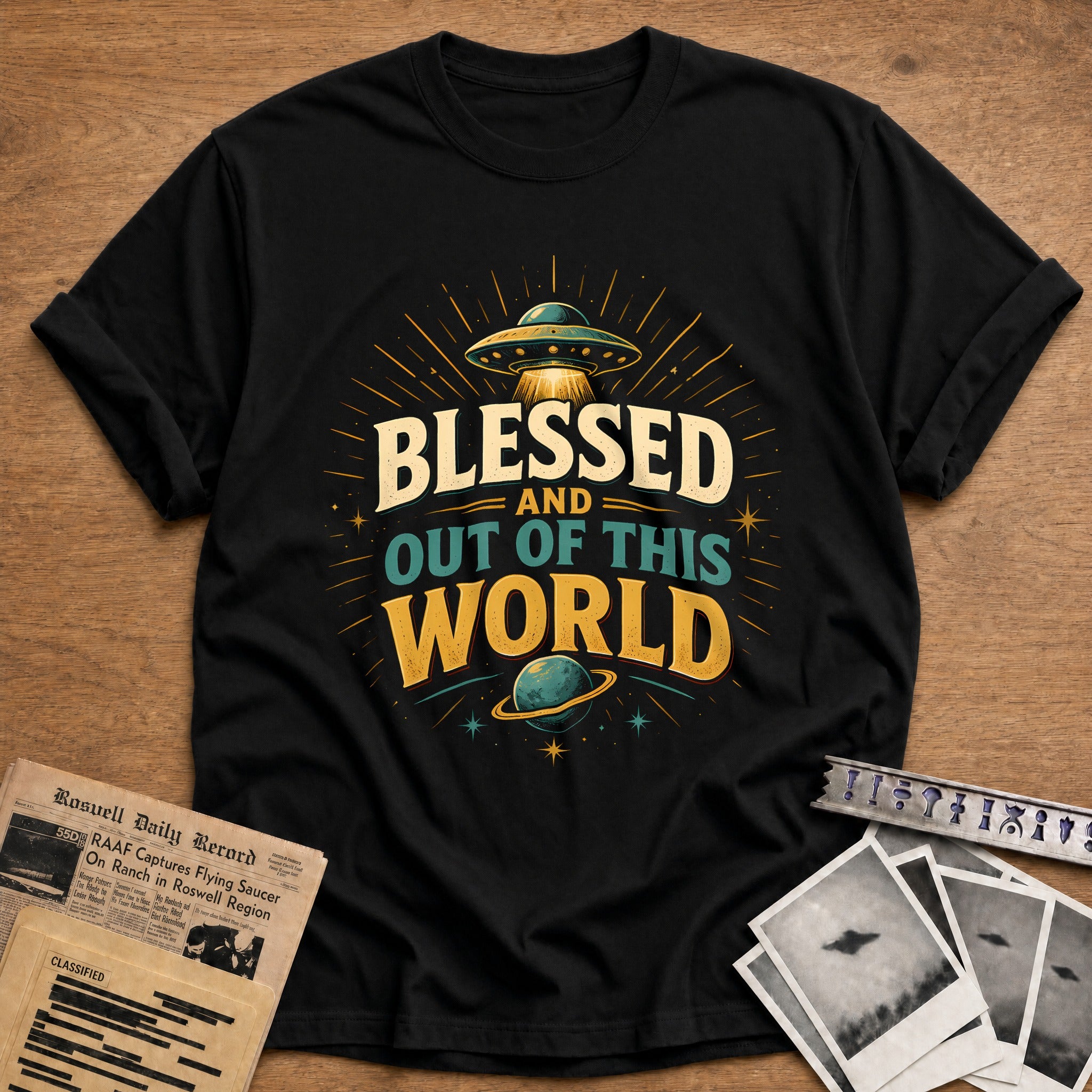 Blessed Out Of This World 73 T-Shirt - Black