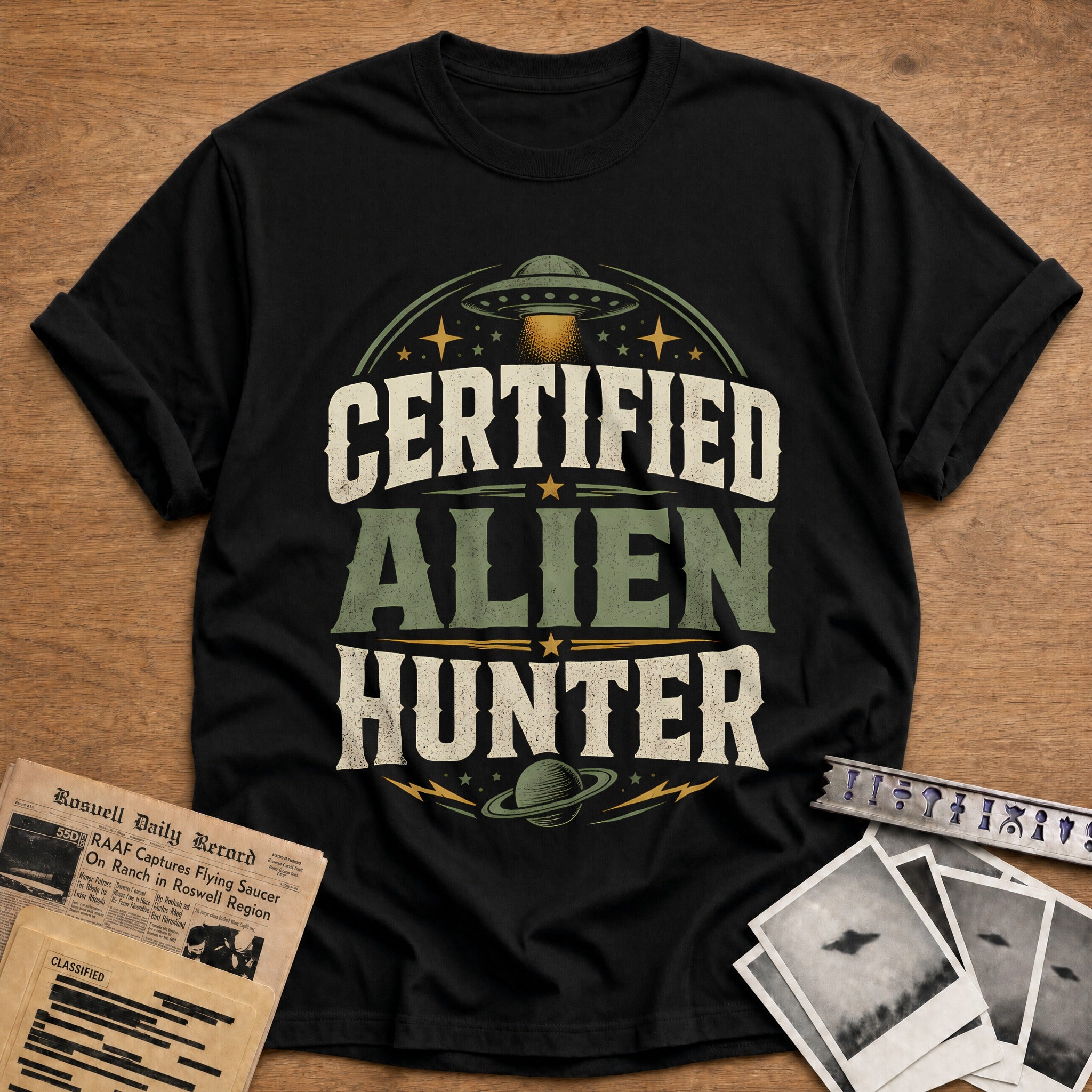 Certified Alien Hunter 22 T-Shirt - Black