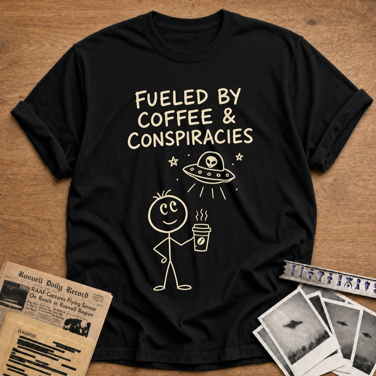 Coffee Conspiracies 19 T-Shirt - Black
