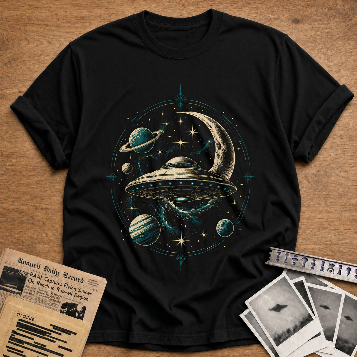 Cosmic Emblem 56 T-Shirt - Black