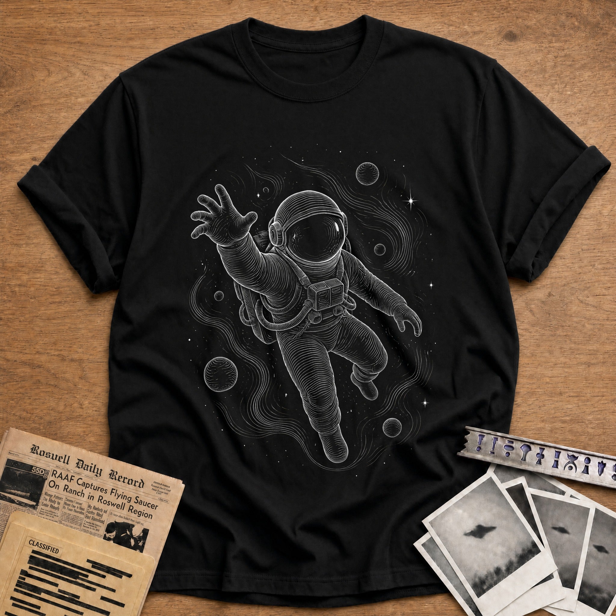 Cosmic Levitation T-Shirt - Black