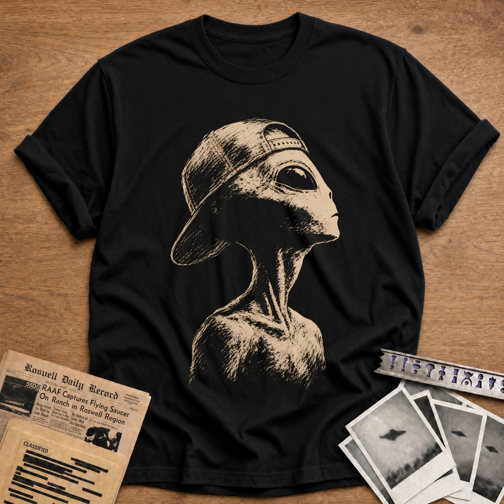 Cosmic Profile T-Shirt - Black