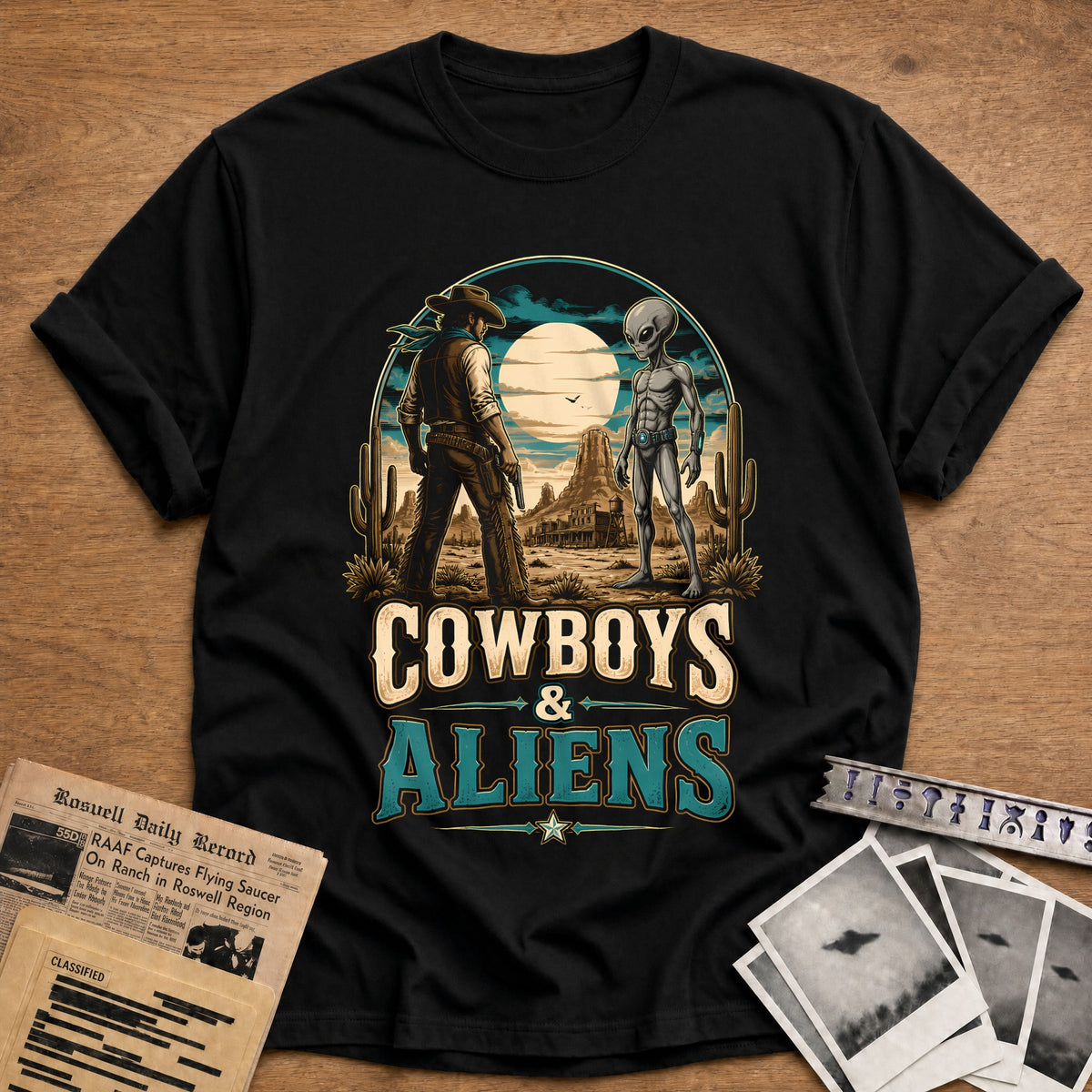 Cowboys And Aliens 47 T-Shirt - Black
