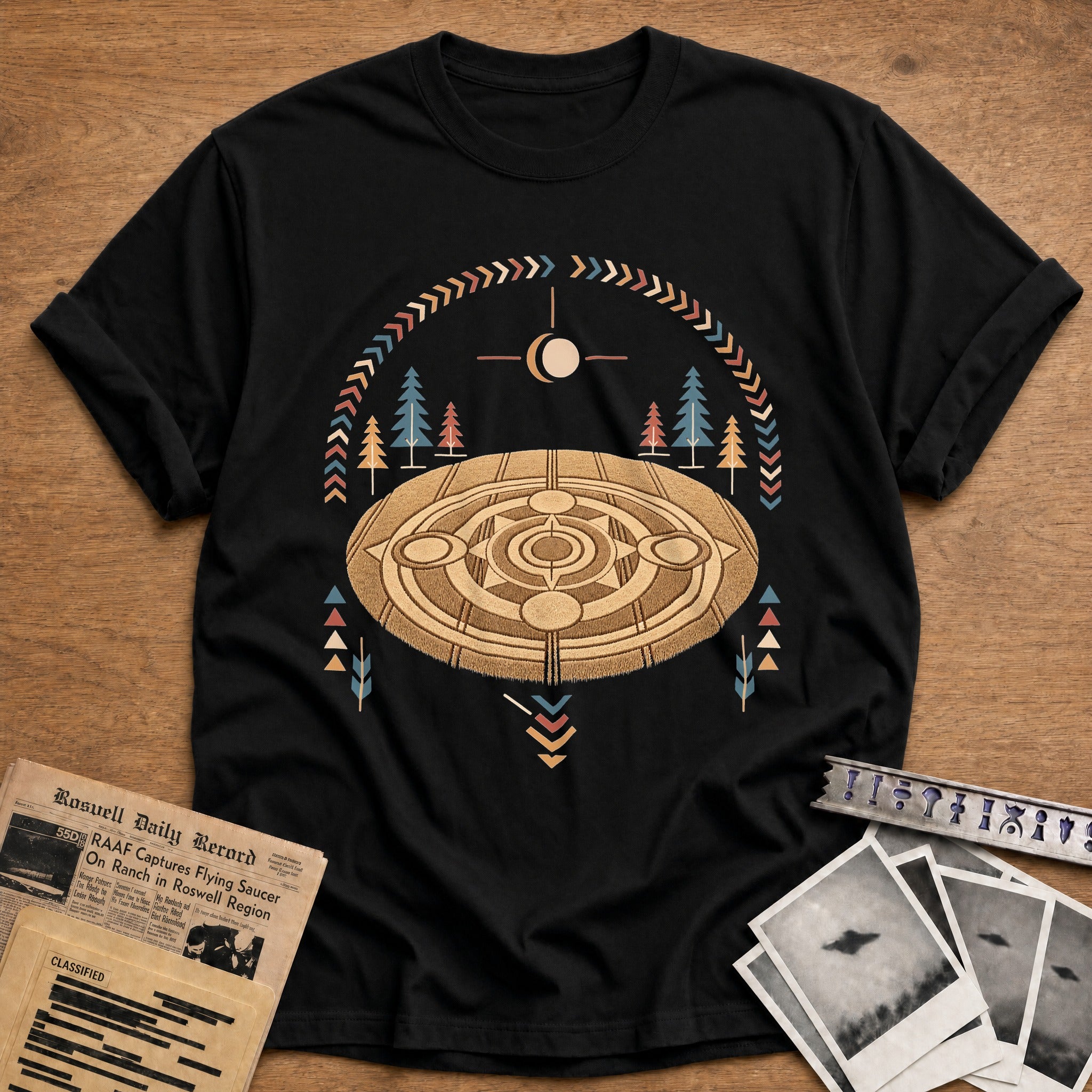 Crop Circle Compass - Black