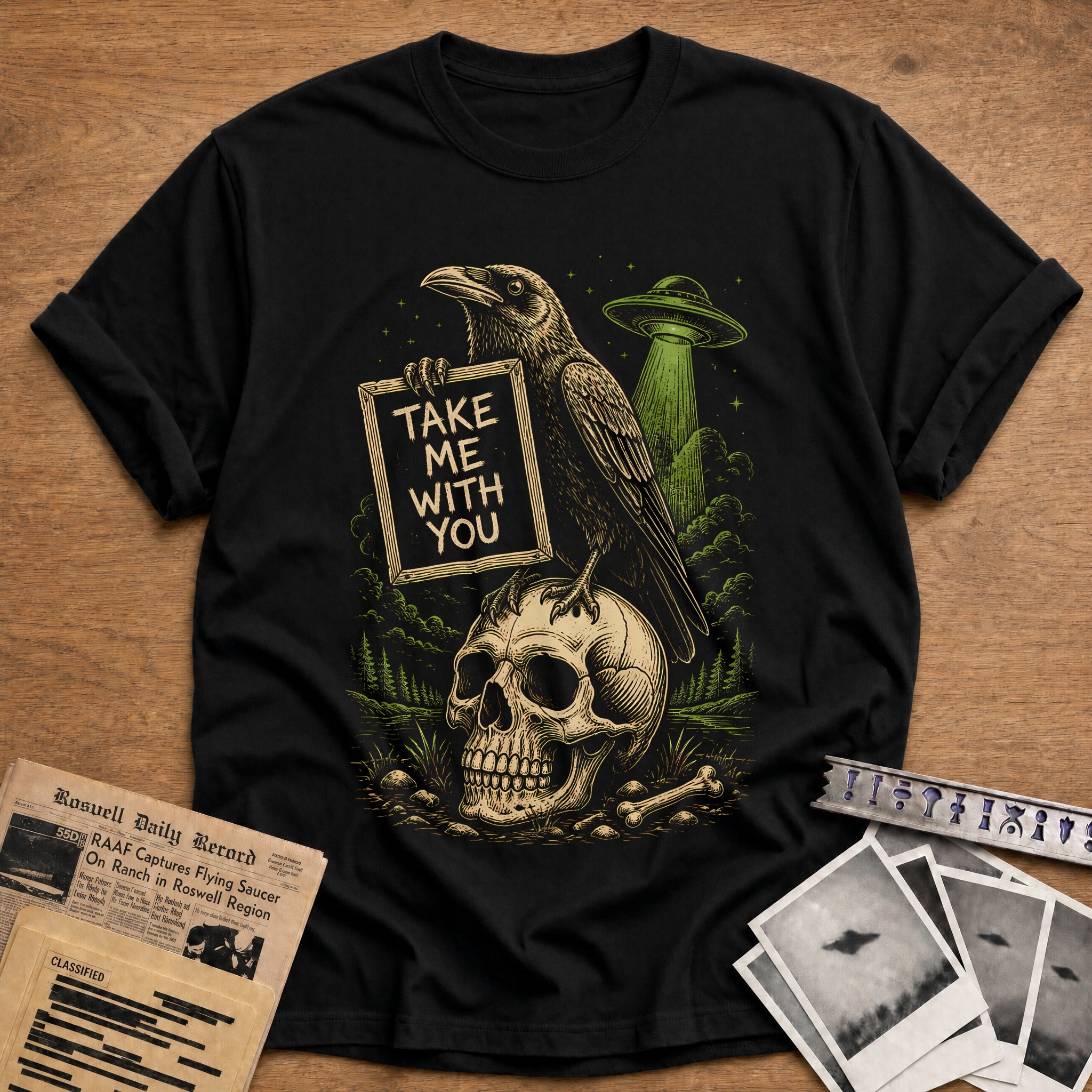Crow Skull Take Me 65 - Black