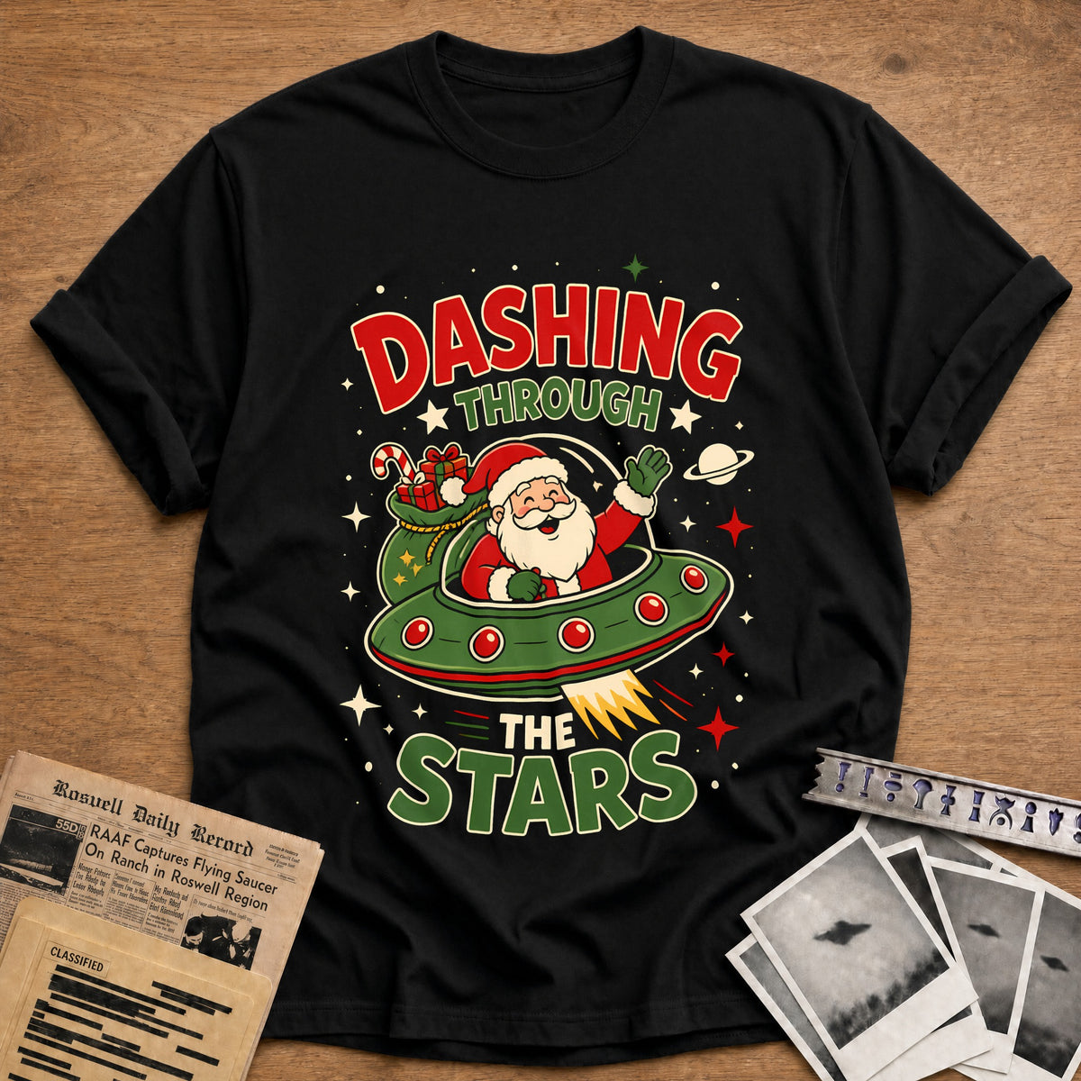 Dashing Through The Stars 48 T-Shirt - Black