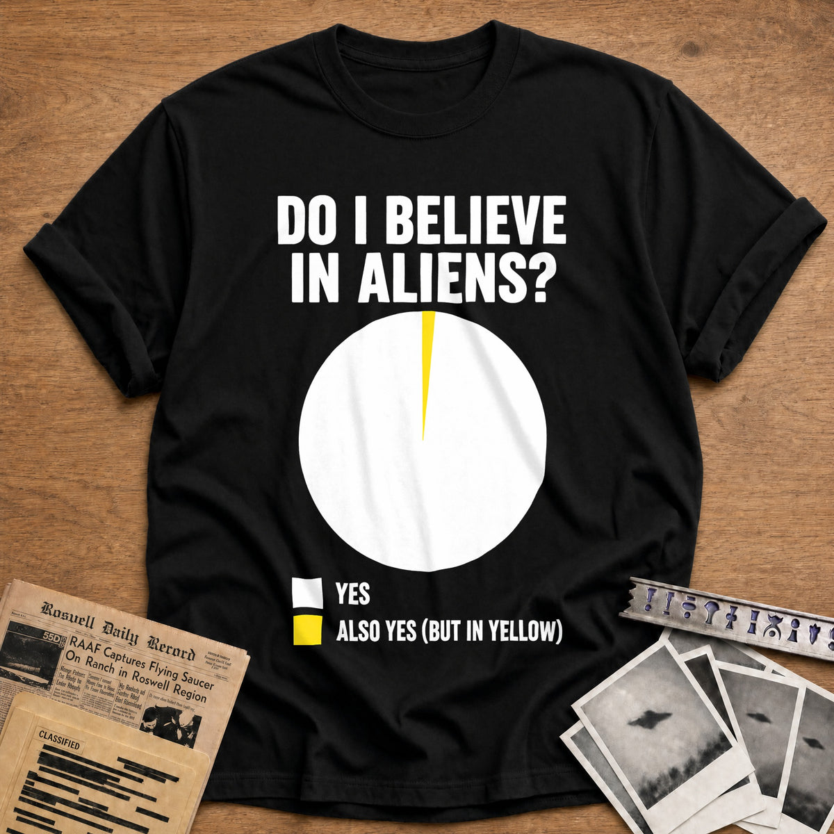 Do I Believe In Aliens 98 T-Shirt - Black