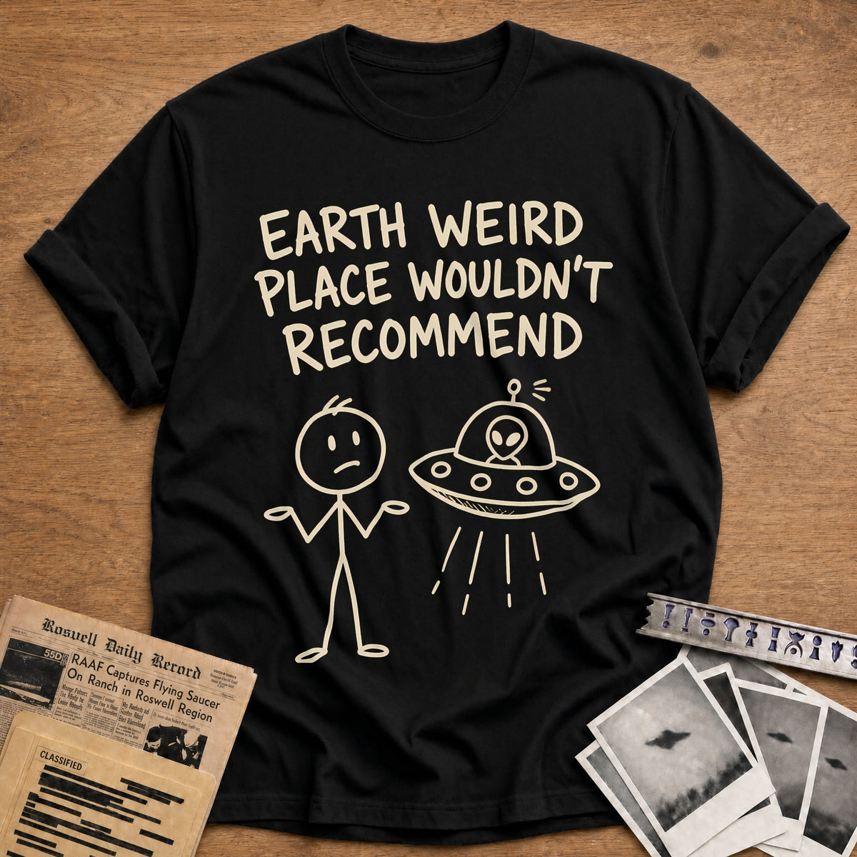 Earth Wouldnt Recommend 44 T-Shirt - Black