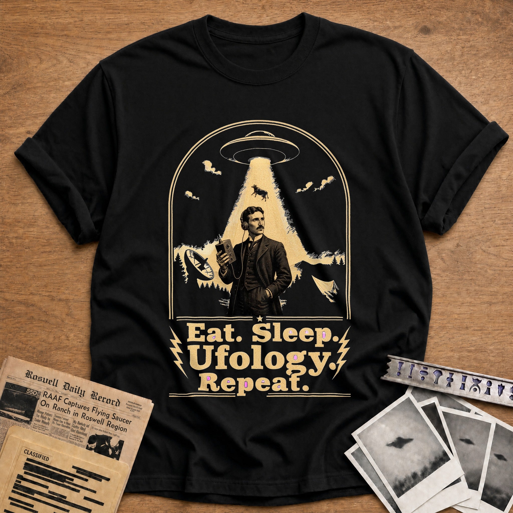 Eat. Sleep. Ufology. Repeat - Black