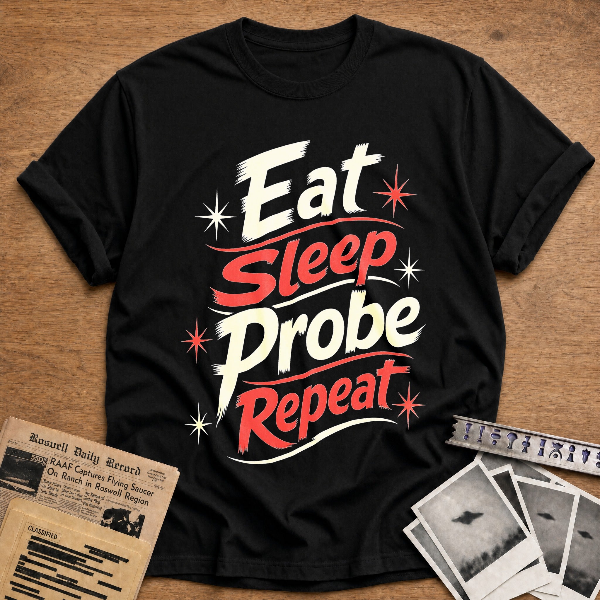Eat Sleep Probe Repeat - Black