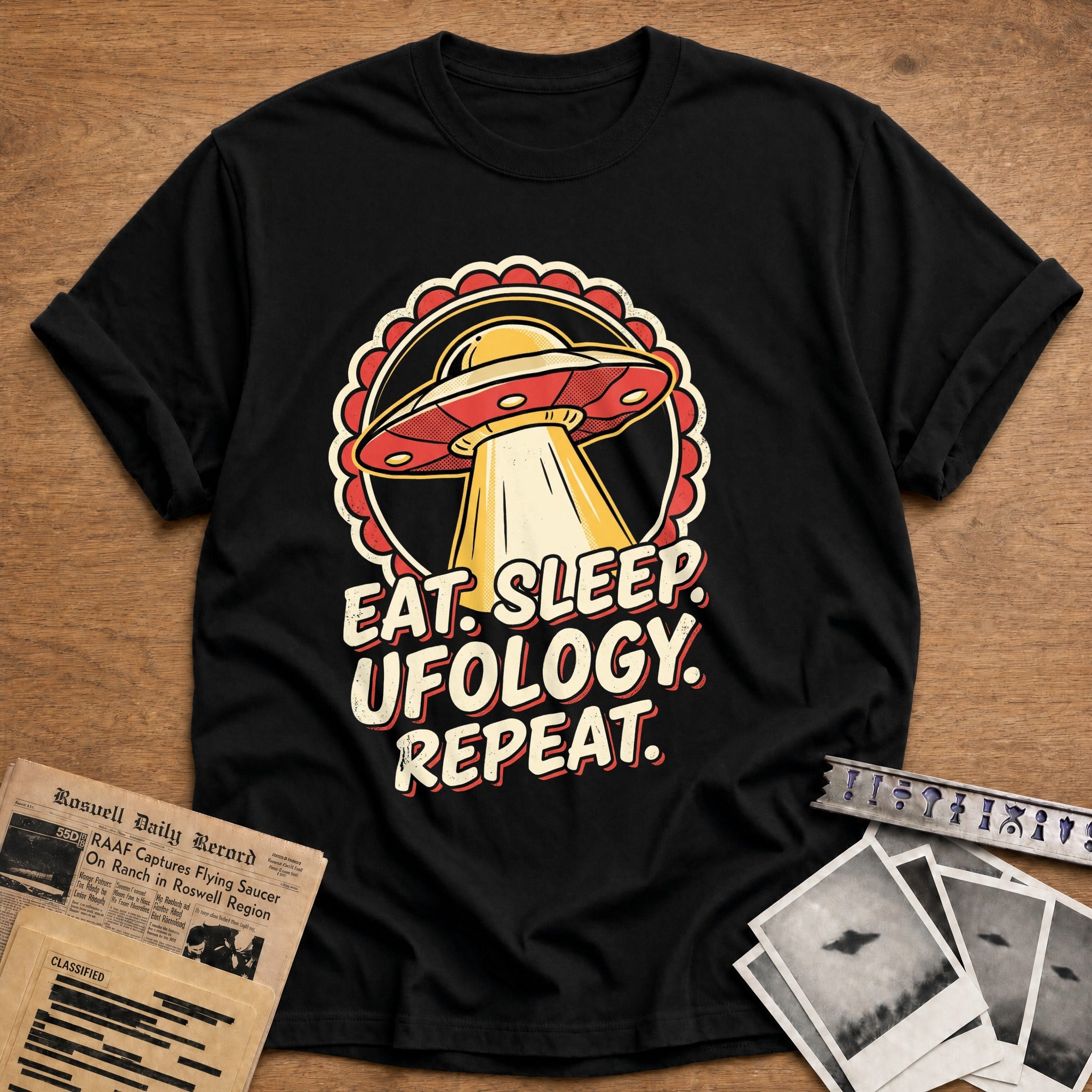 Eat Sleep Ufology Repeat - Black