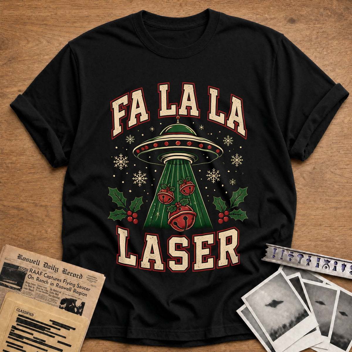 Fa La La Laser 52 T-Shirt - Black