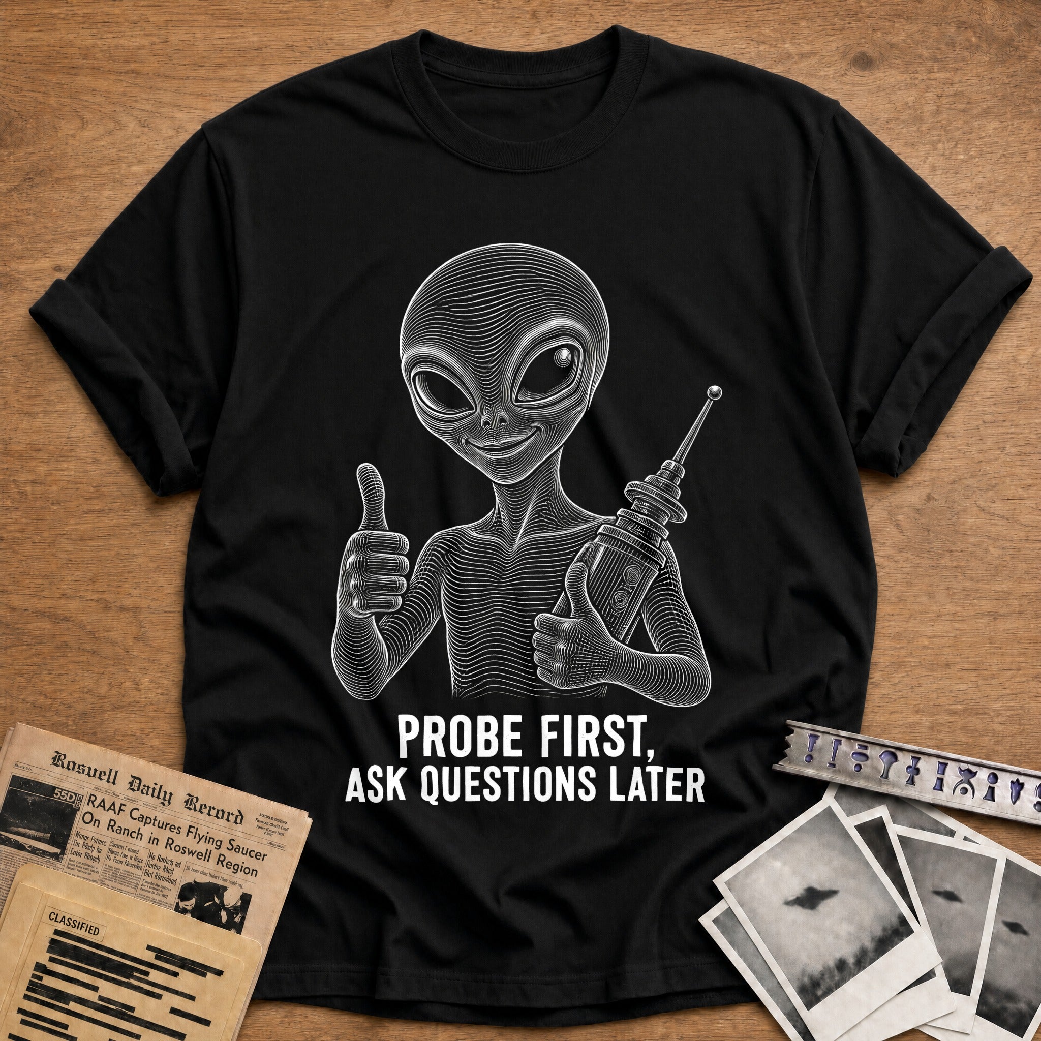 First Contact Gesture T-Shirt - Black