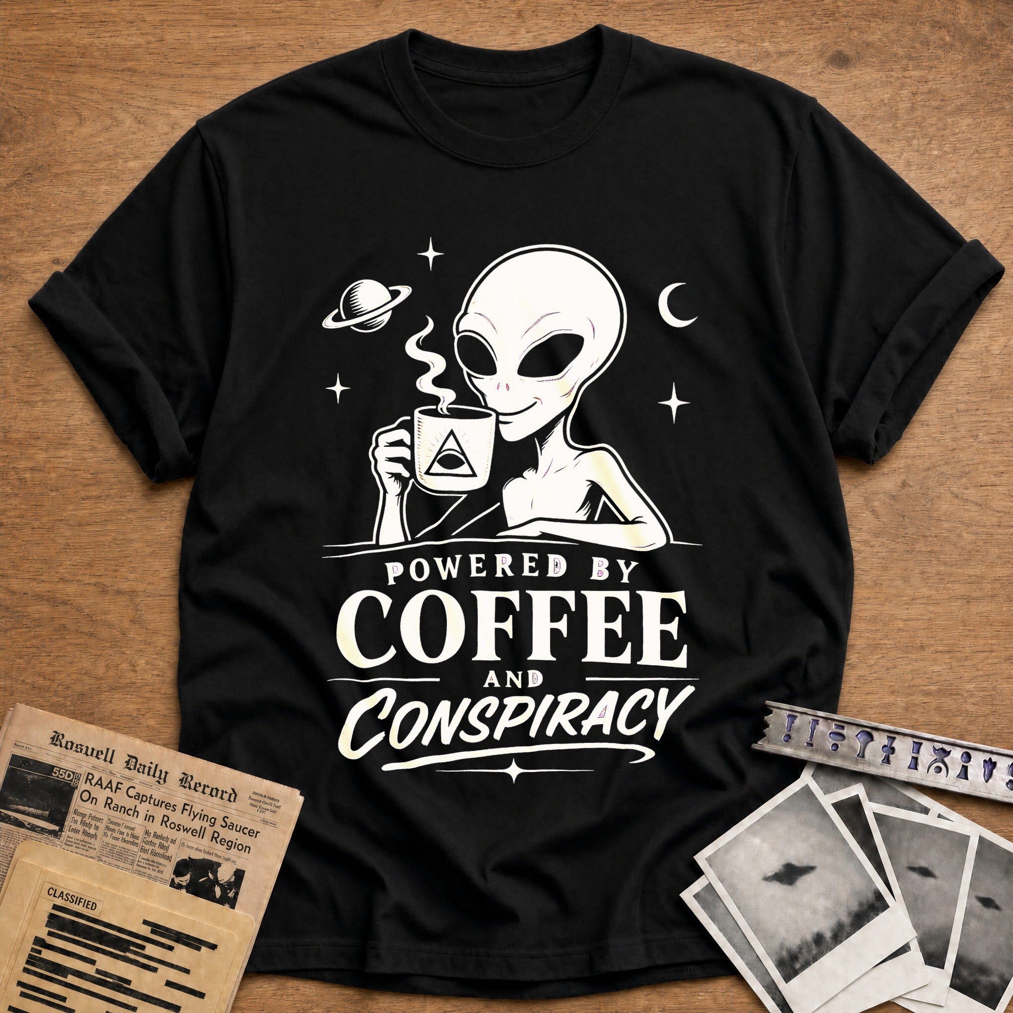Fueled By Coffee & Aliens - Black