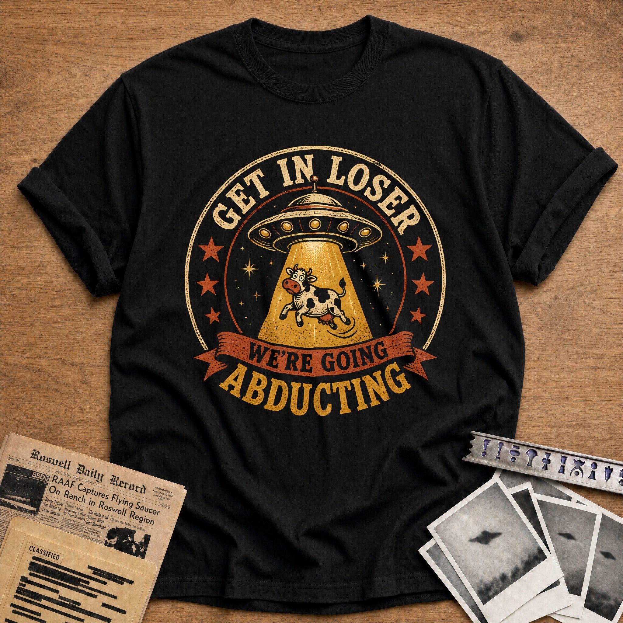 Get In Loser Abducting 59 T-Shirt - Black