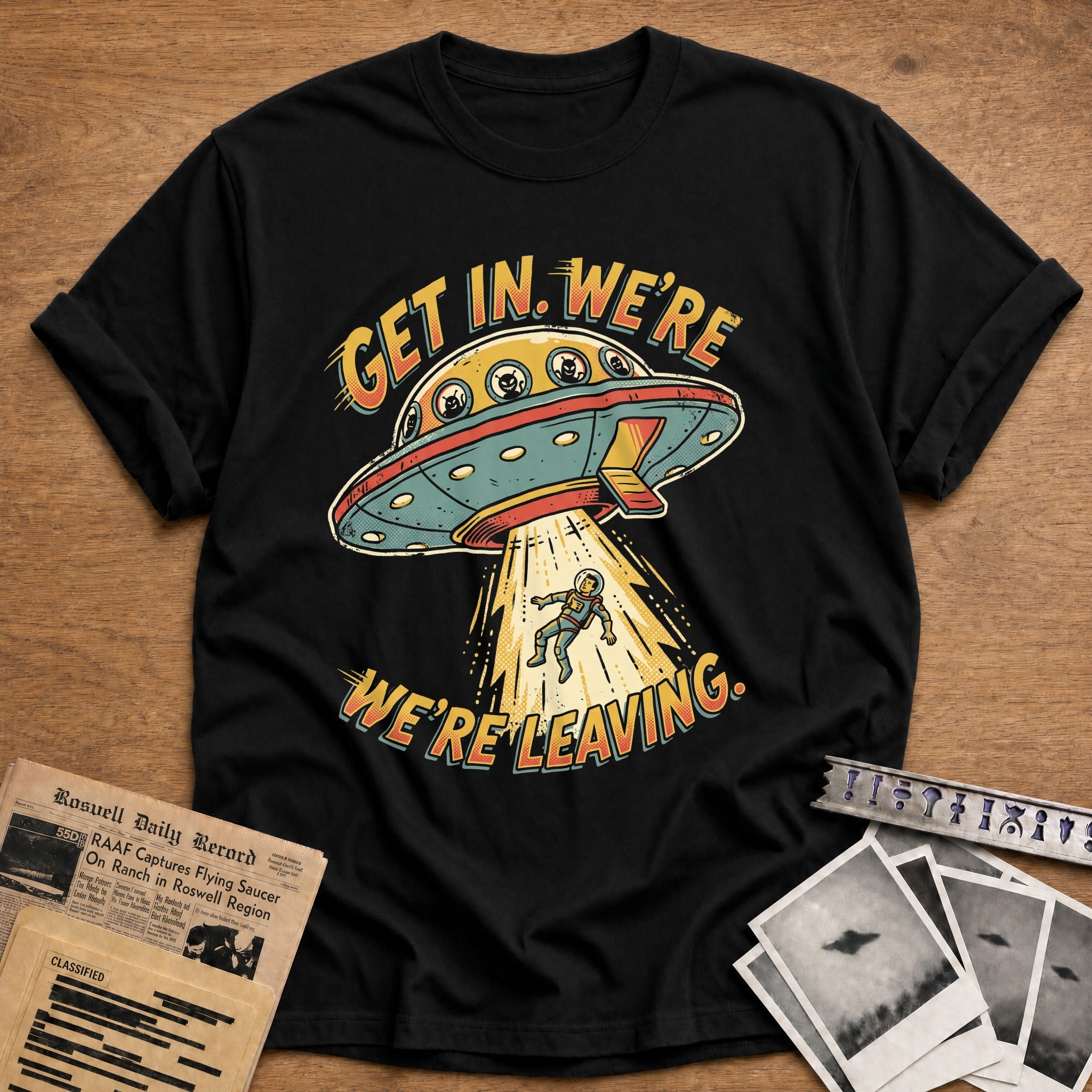 Get In We're Leaving - Black