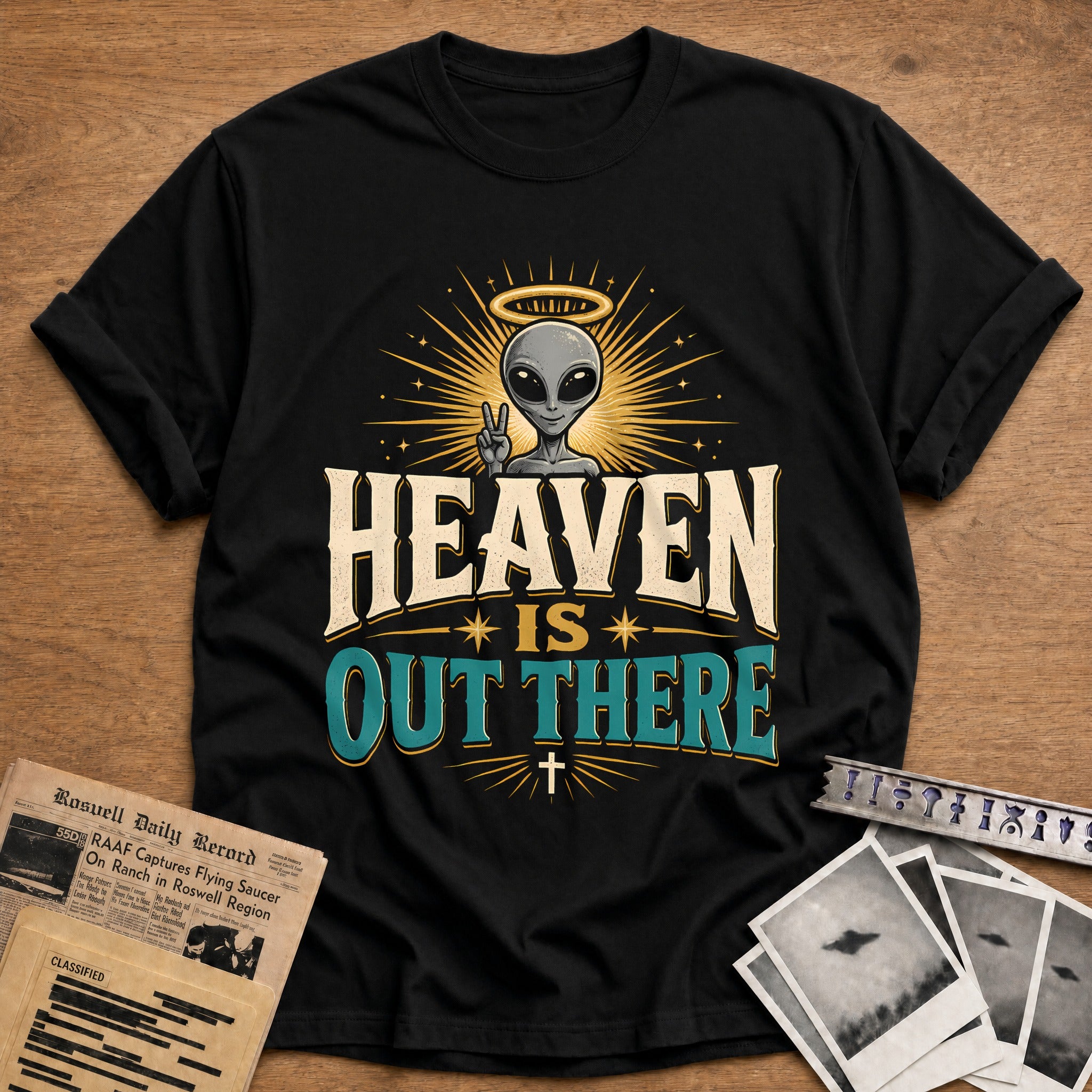 Heaven Is Out There 57 T-Shirt - Black
