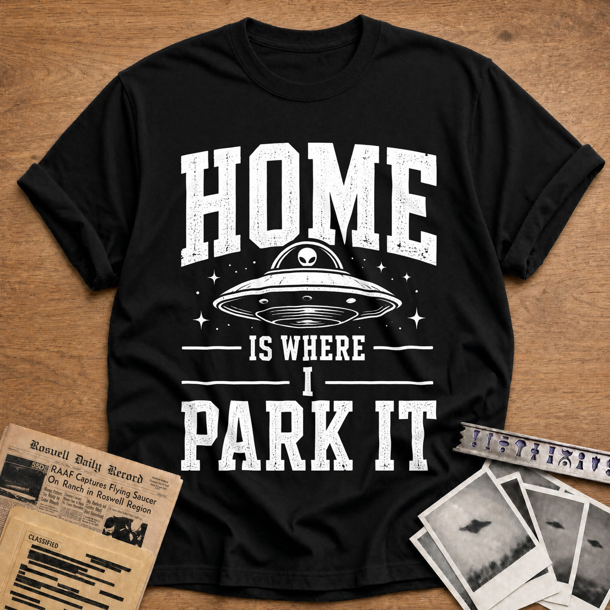 Home Is Where I Park It 37 T-Shirt - Black