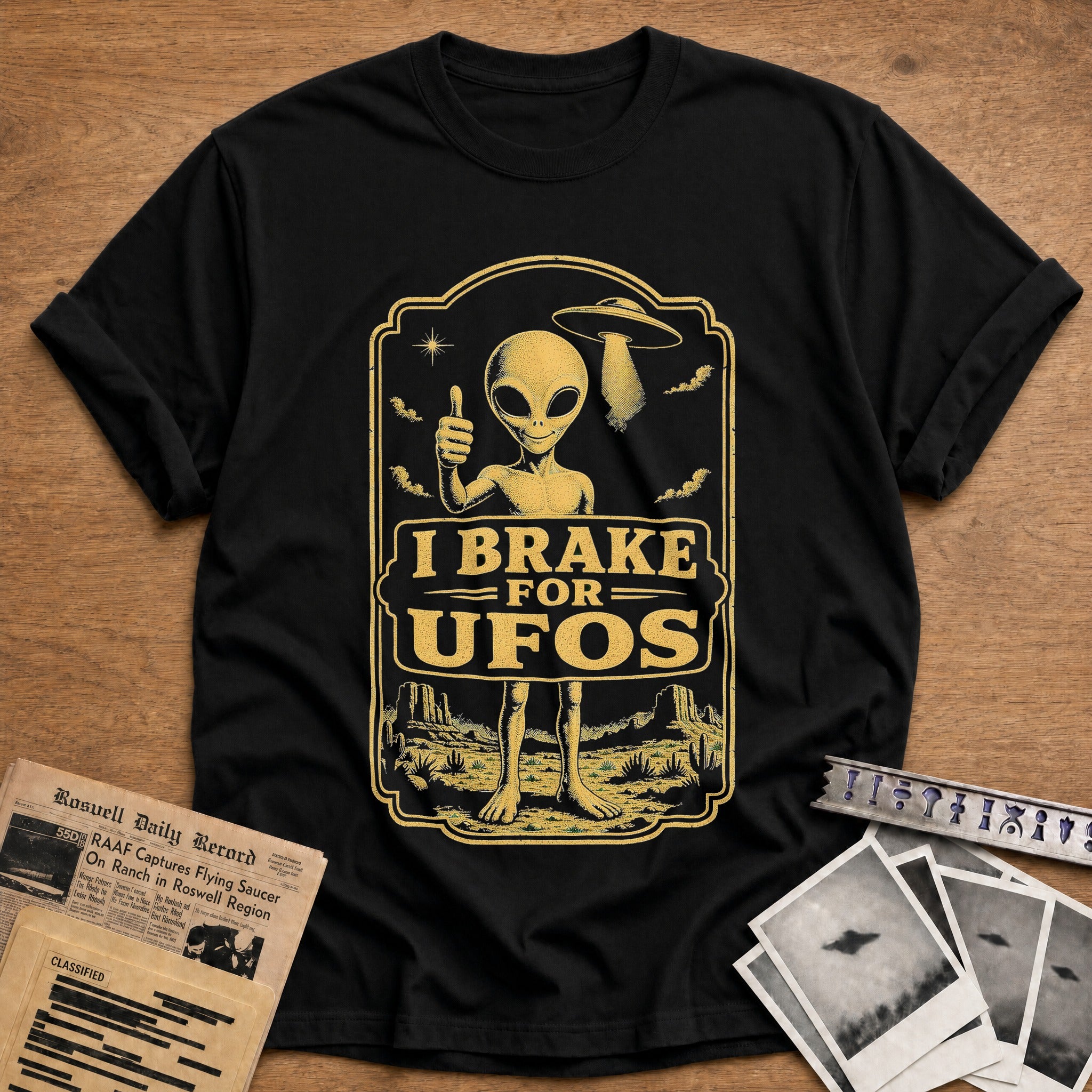 I Brake For Ufos 02 - Black